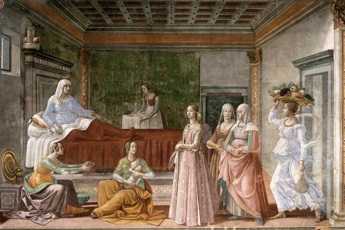 Nascita di San Giovanni Battista - Cappella Tornabuoni, Santa Maria Novella, Firenze